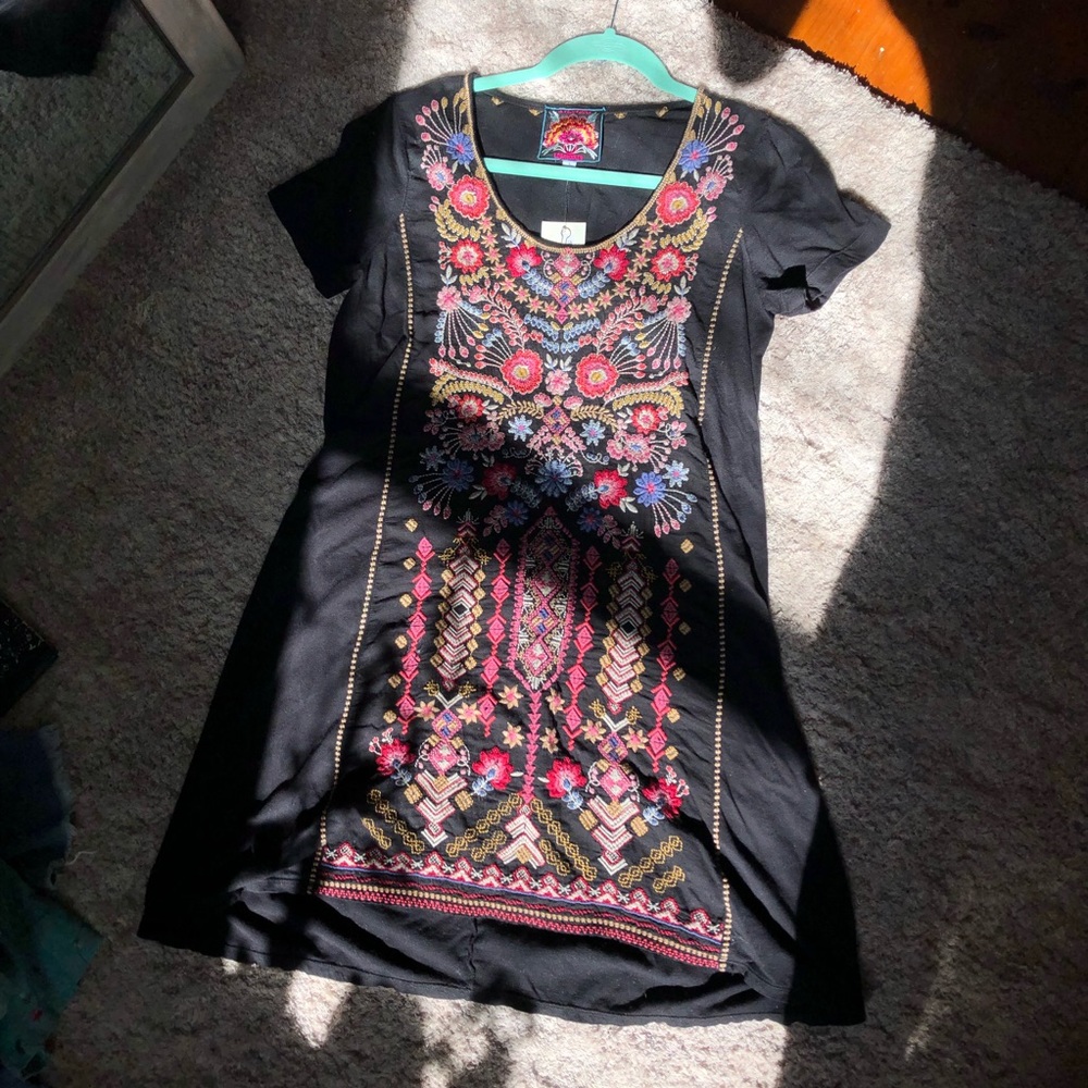 Boho Johnny Was Embroidered Dress
